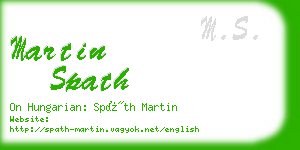 martin spath business card